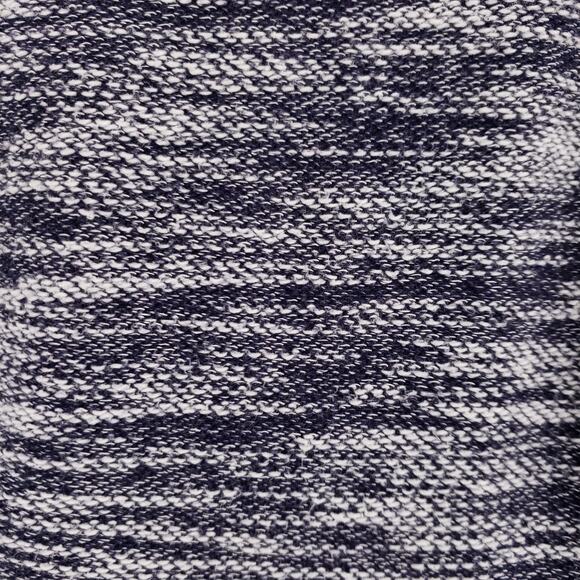 Ann Taylor LOFT Tank Dress Womens 2 Navy White Marled Pleated Knit Zip Up Mini - Picture 5 of 14